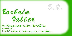 borbala valler business card